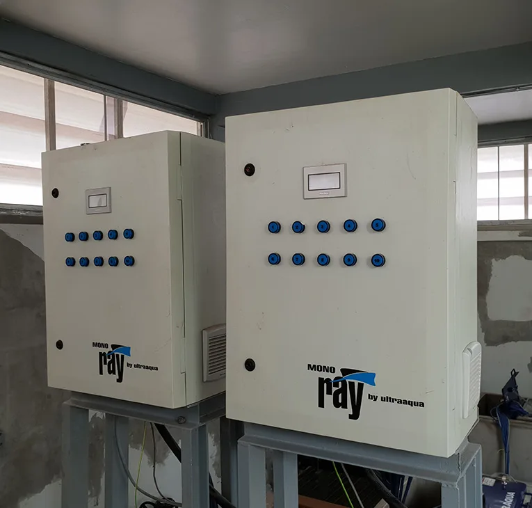control cabinets in wastewater treatment facility