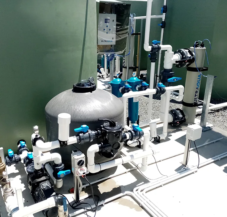 uv system installation in recirculating aquaculture system