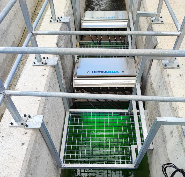 ultraviolet systems installed in open channel